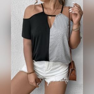 Black and gray cute summer shirt